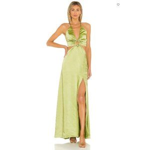 NWT LPA Aniston Maxi Dress Chartreuse Green S